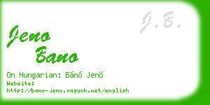 jeno bano business card